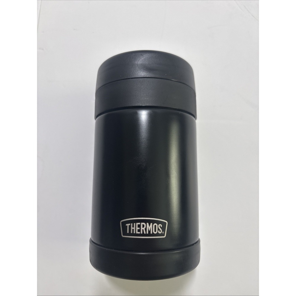 Thermos Insulated Food Jar W Folding Spoon Durable Stainless Steel Travel Cup